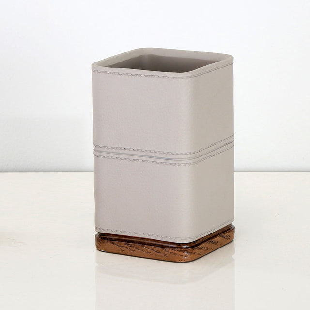 Nilkamal Leather Finish Polyresin Tumbler 250 Ml Cream