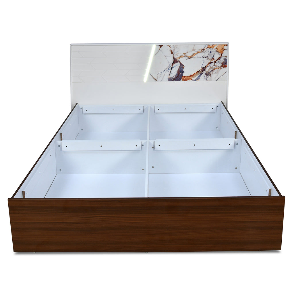 Galaxy Max Bed with Box Storage (Walnut)