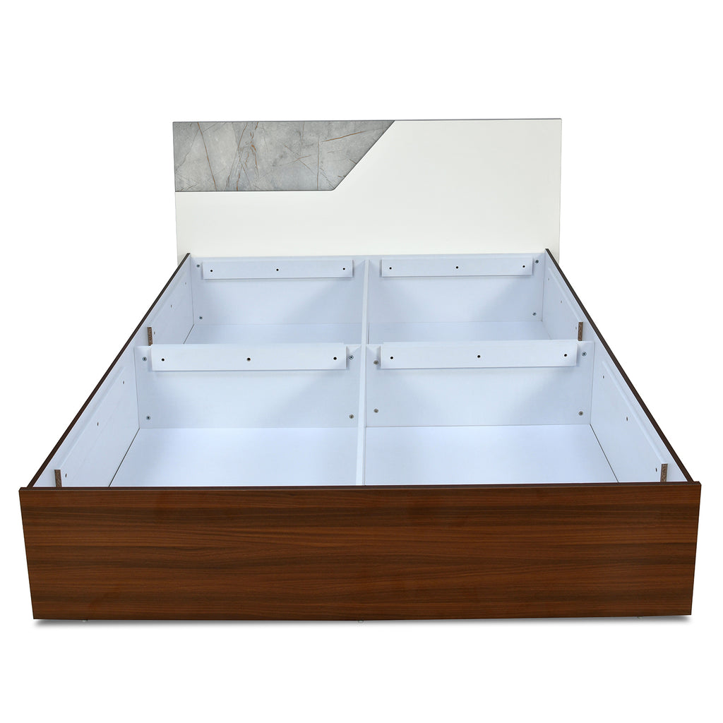 Asta Max Bed with Box Storage (Walnut)