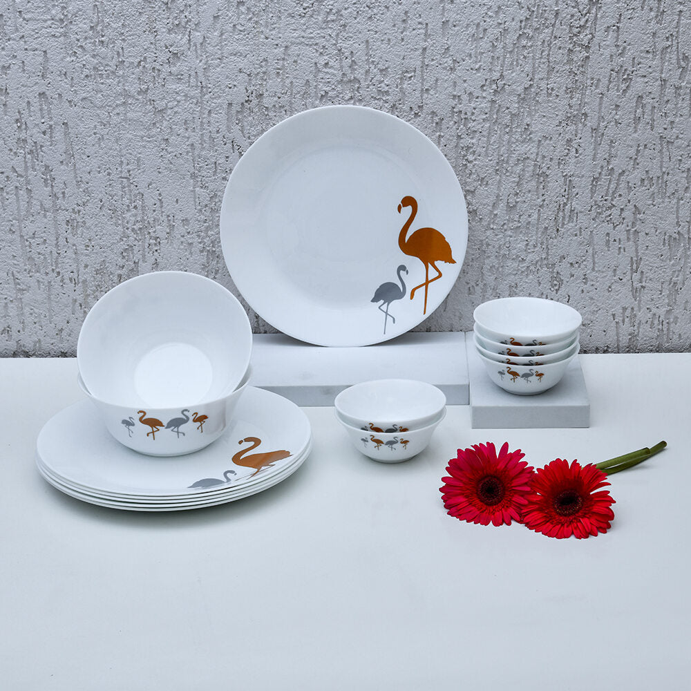 Nilkamal Arias by Lara Dutta Tiara Ornate Charms Dinner Set - 14 Pieces