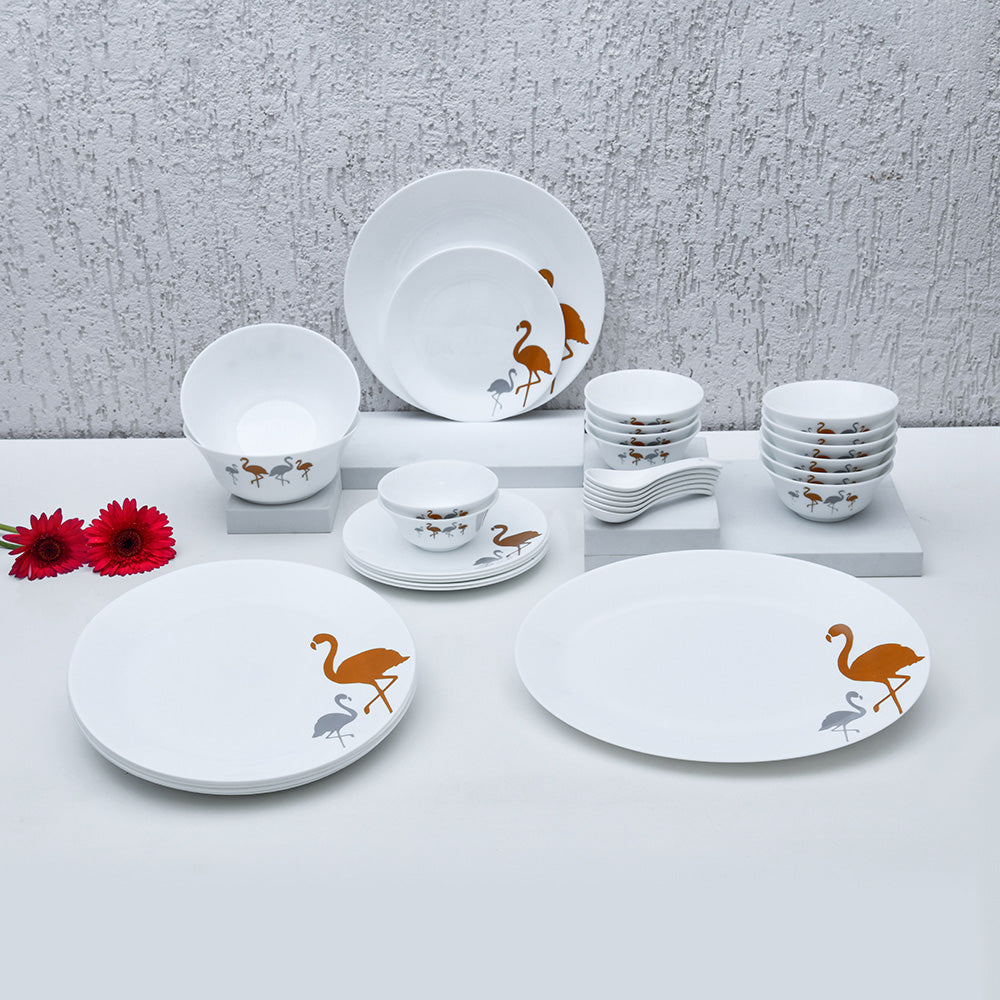 Nilkamal Arias by Lara Dutta Tiara Ornate Charms Dinner Set - 33 Pieces