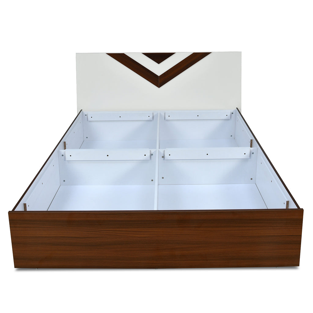 Orion Max Bed with Box Storage (Walnut)