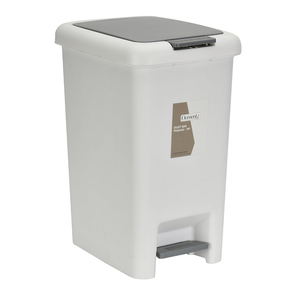 Pedal Press Polypropylene 15 L Dustbin- Grey