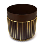 Metal Jali Planter 31 cm (Brown & Gold)