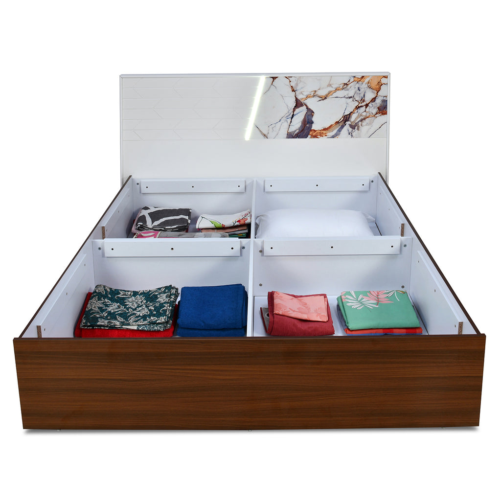 Galaxy Max Bed with Box Storage (Walnut)