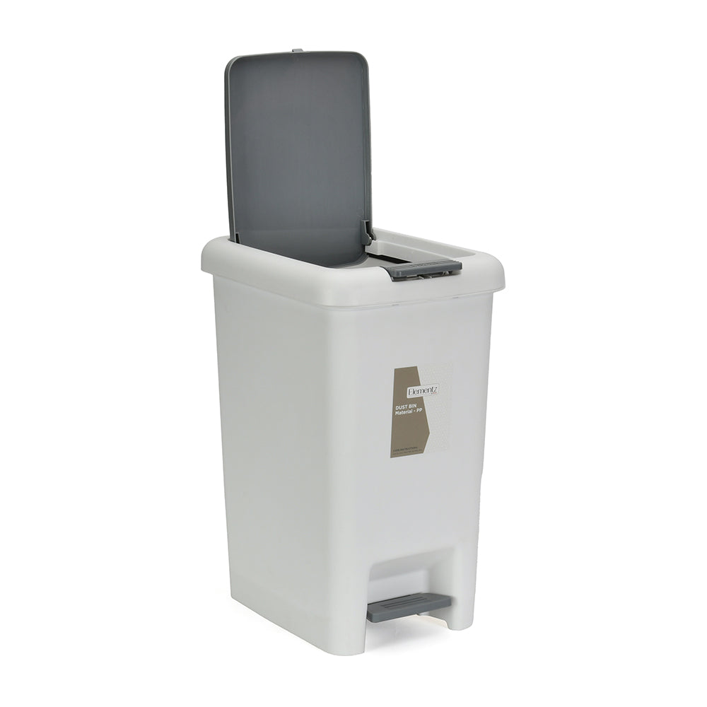 Pedal Press Polypropylene 15 L Dustbin- Grey