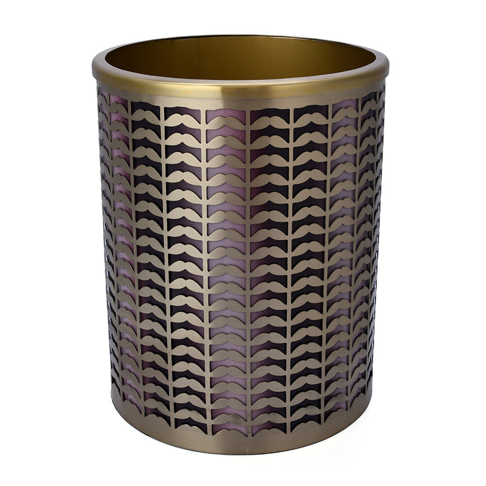Open Dustbin Metal 2.5 Liter- Gold