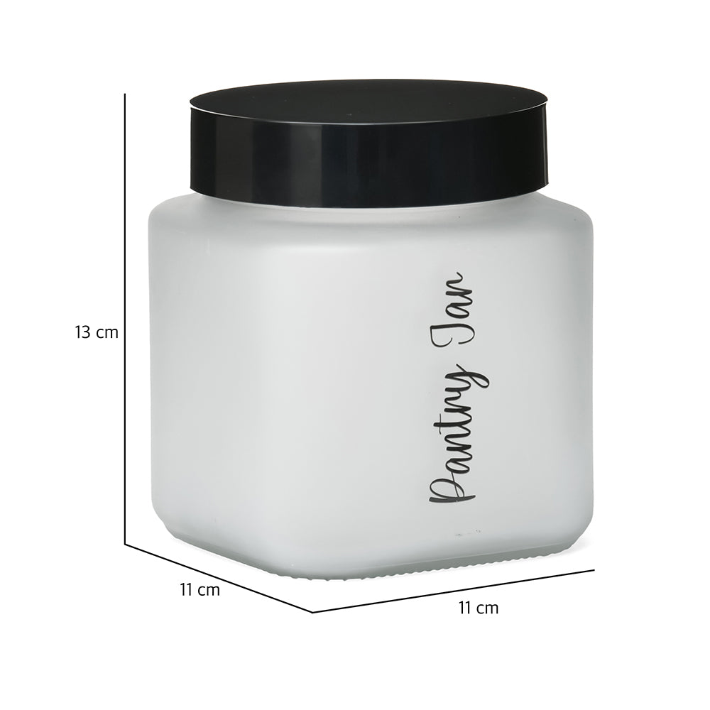 Minimalist Multipurpose 1000 ml Cannister Storage Container (White & Black)