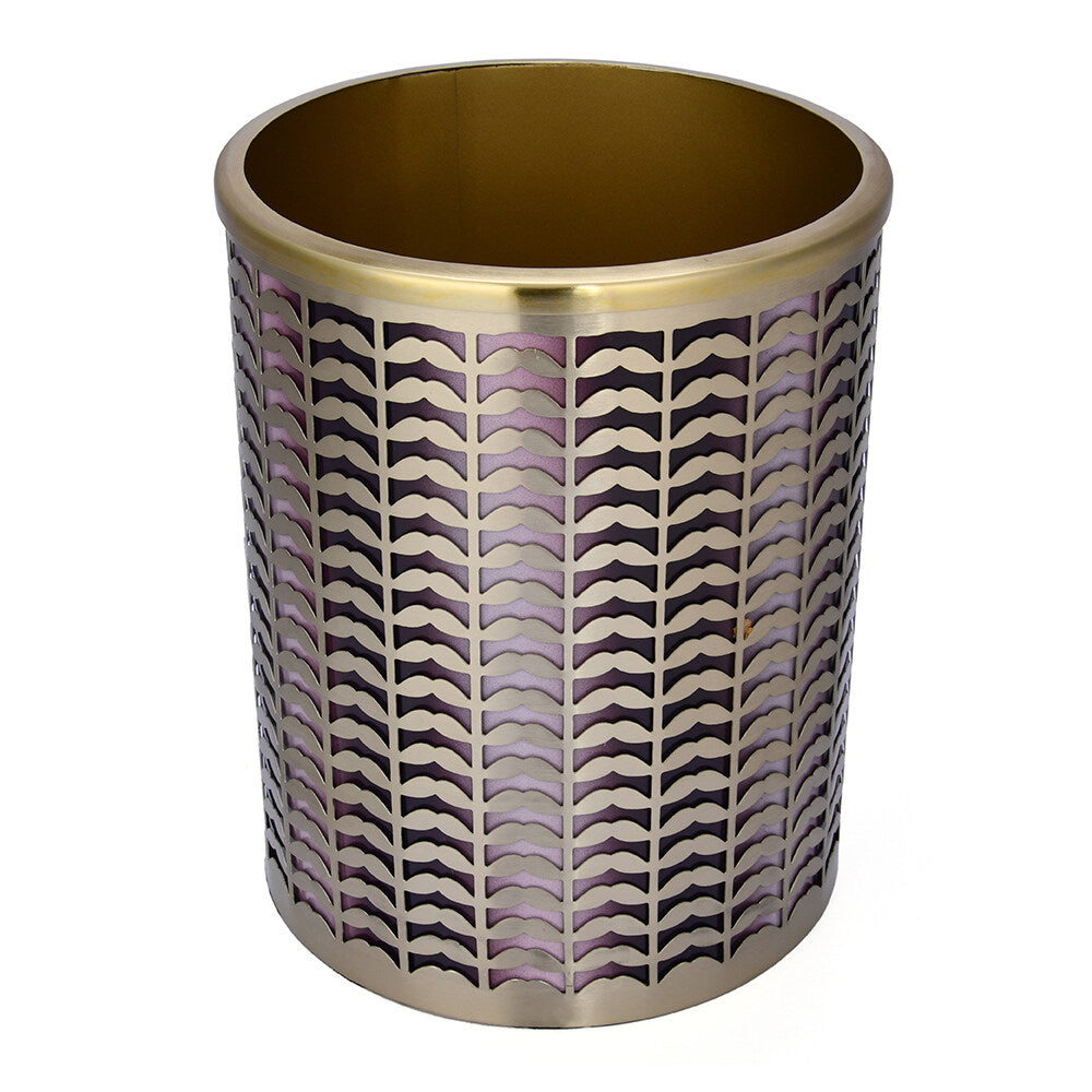 Open Dustbin Metal 2.5 Liter- Gold