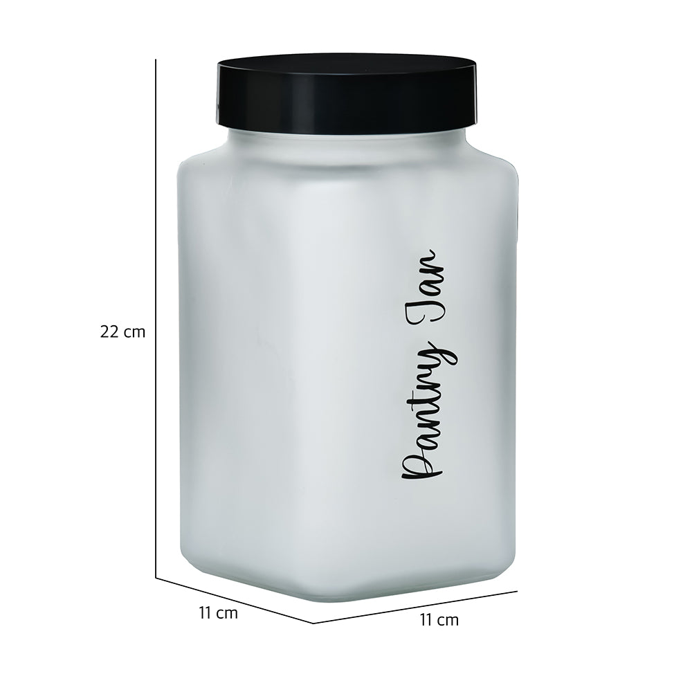 Minimalist Multipurpose 2000 ml Cannister Storage Container (White & Black)