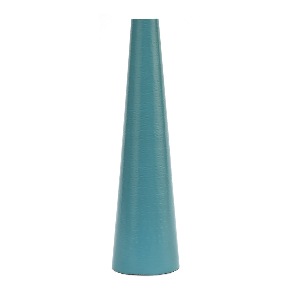 Decorative Modern Metal Vase With Handle- Turquoise