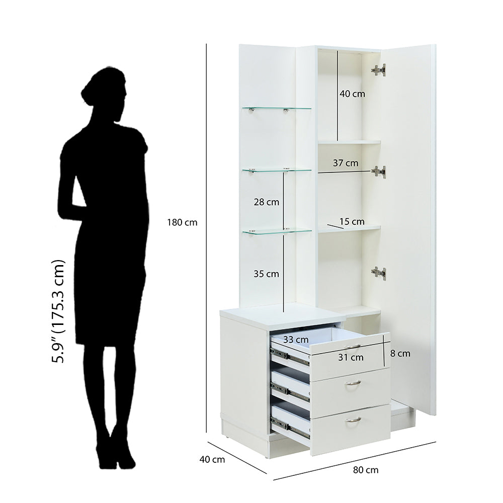 Nilkamal Homes - Prime Dresser Side Profile View