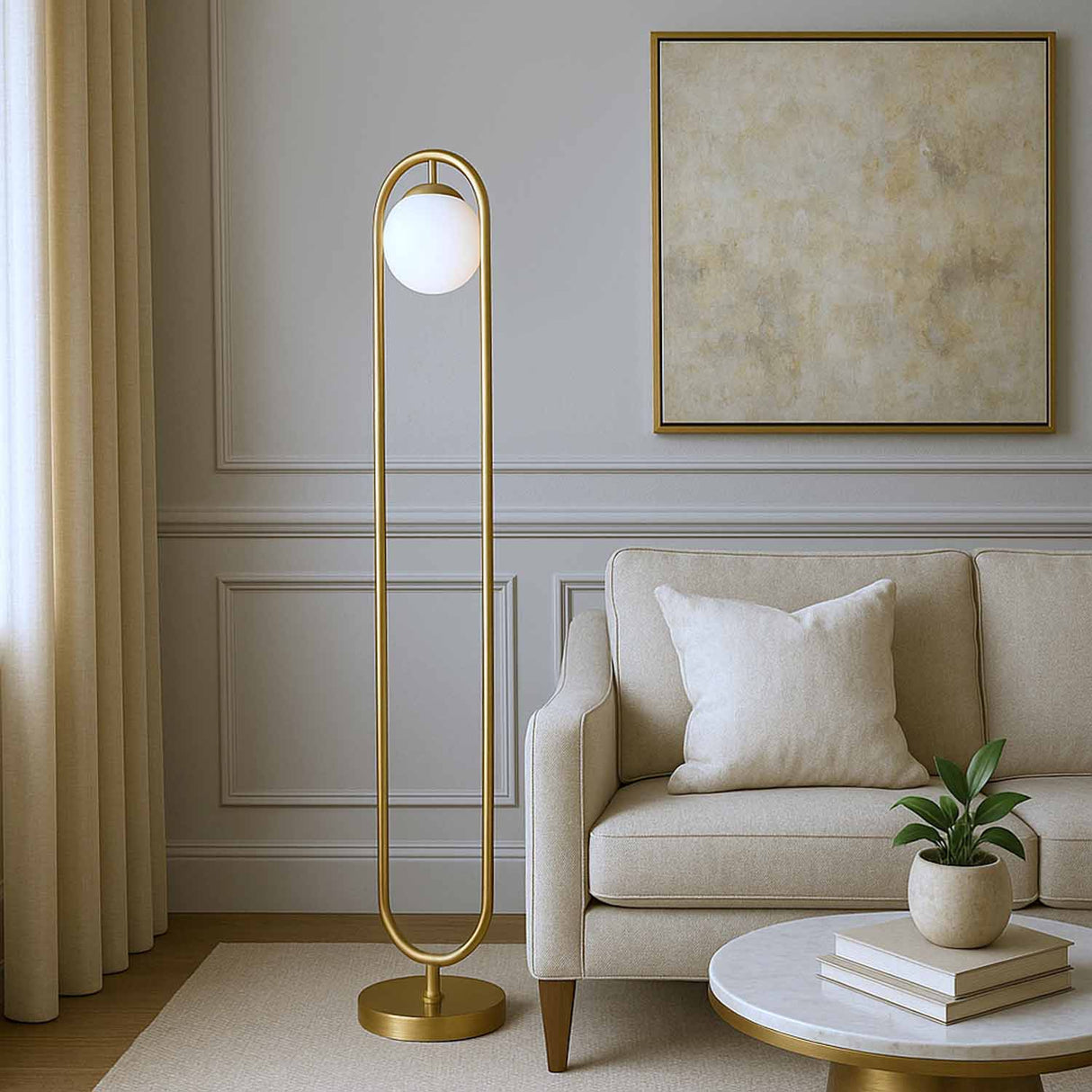 Arched Floor Lamp (Gold)