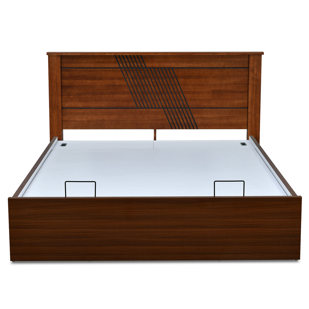 Electra Prime Bed with Semi Hydraulic Storage (Walnut)