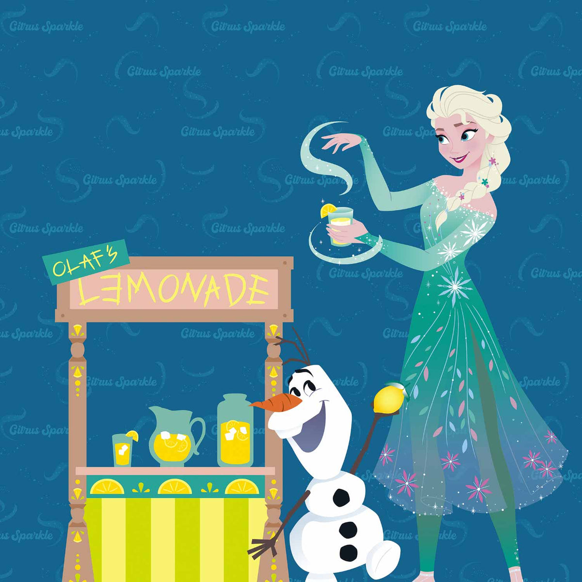 Spaces Disney frozen 100% Cotton 132 TC Kids Single Bedsheet with 1 Pillow Cover - 152 x 224 cm, Dark Blue