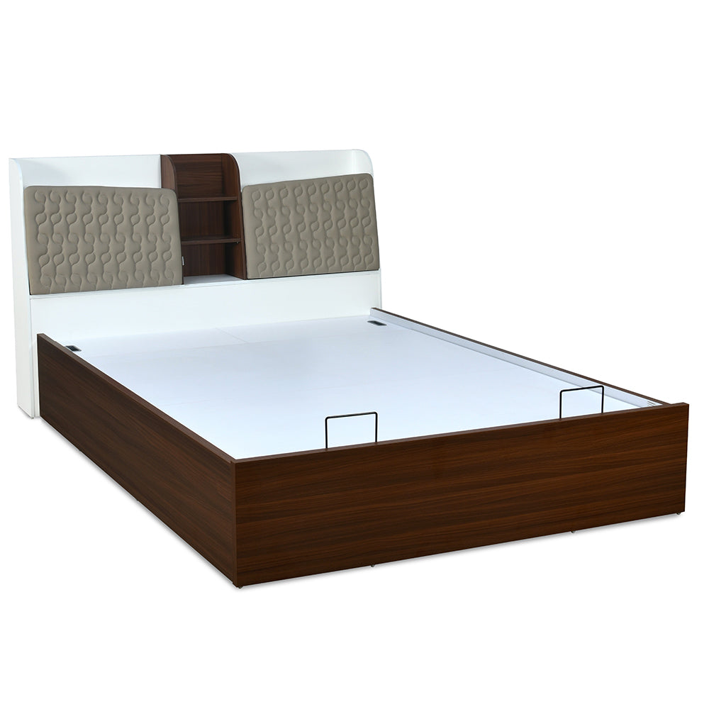 Alps Prime Bed with Semi Hydraulic Storage (Walnut)