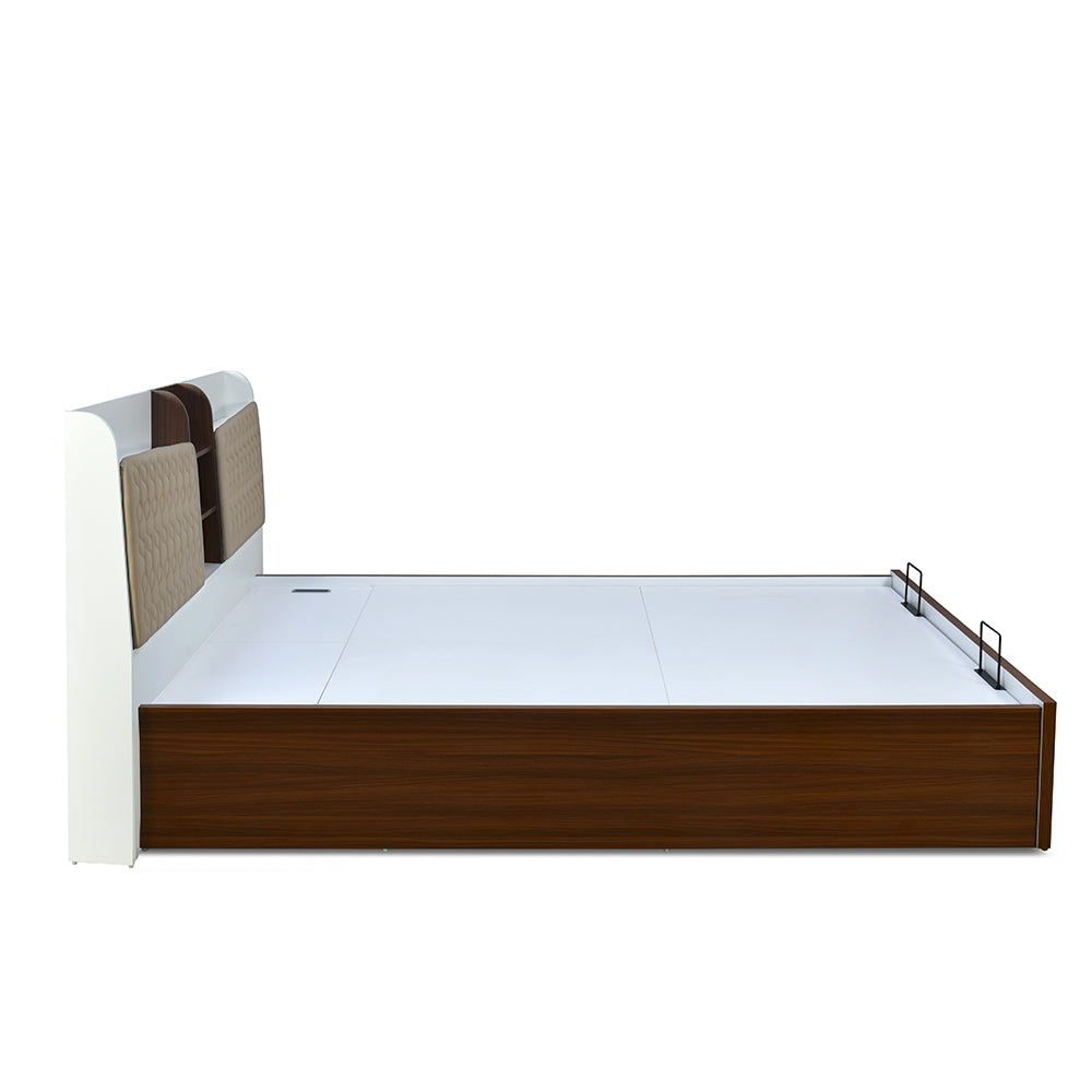 Alps Prime Bed with Semi Hydraulic Storage (Walnut)