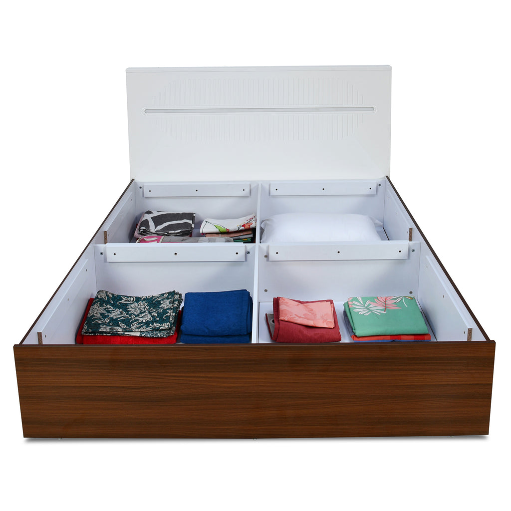 Capsule Max Bed with Box Storage (Walnut)