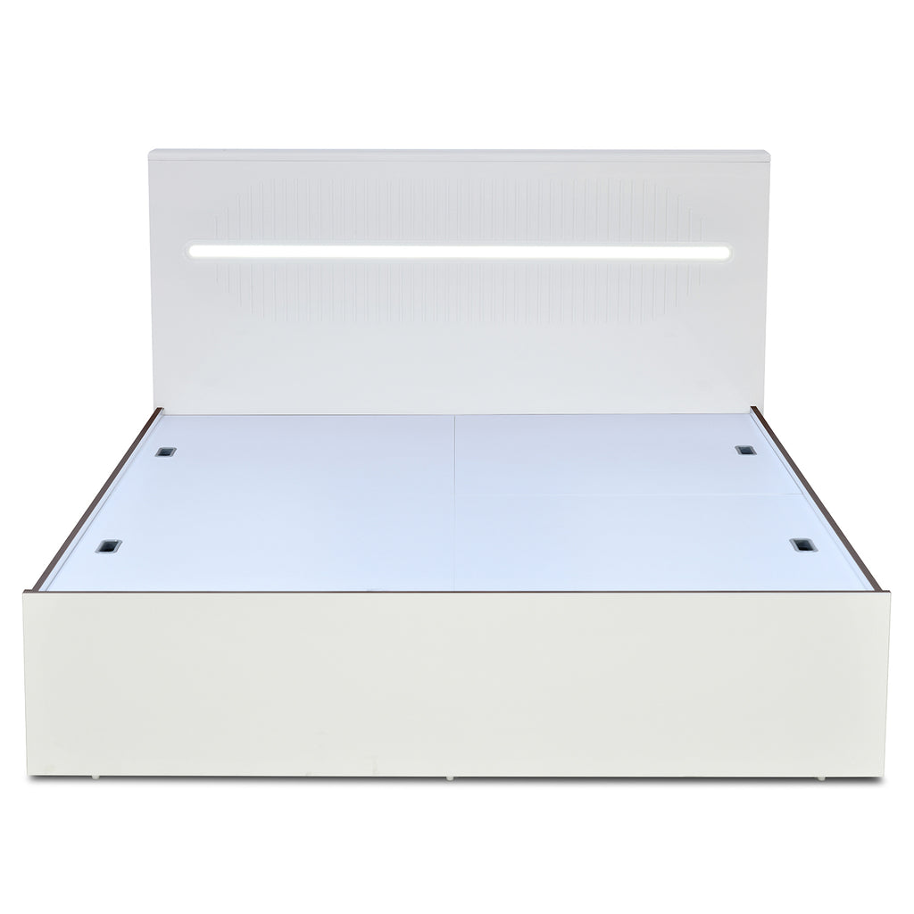 Capsule Max Bed with Box Storage (White)