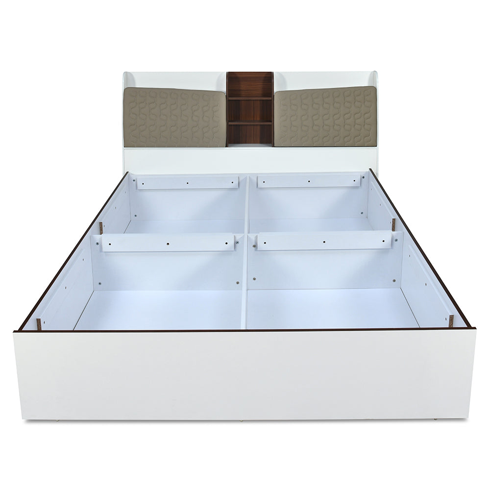 Alps Max Bed with Box Storage (White)