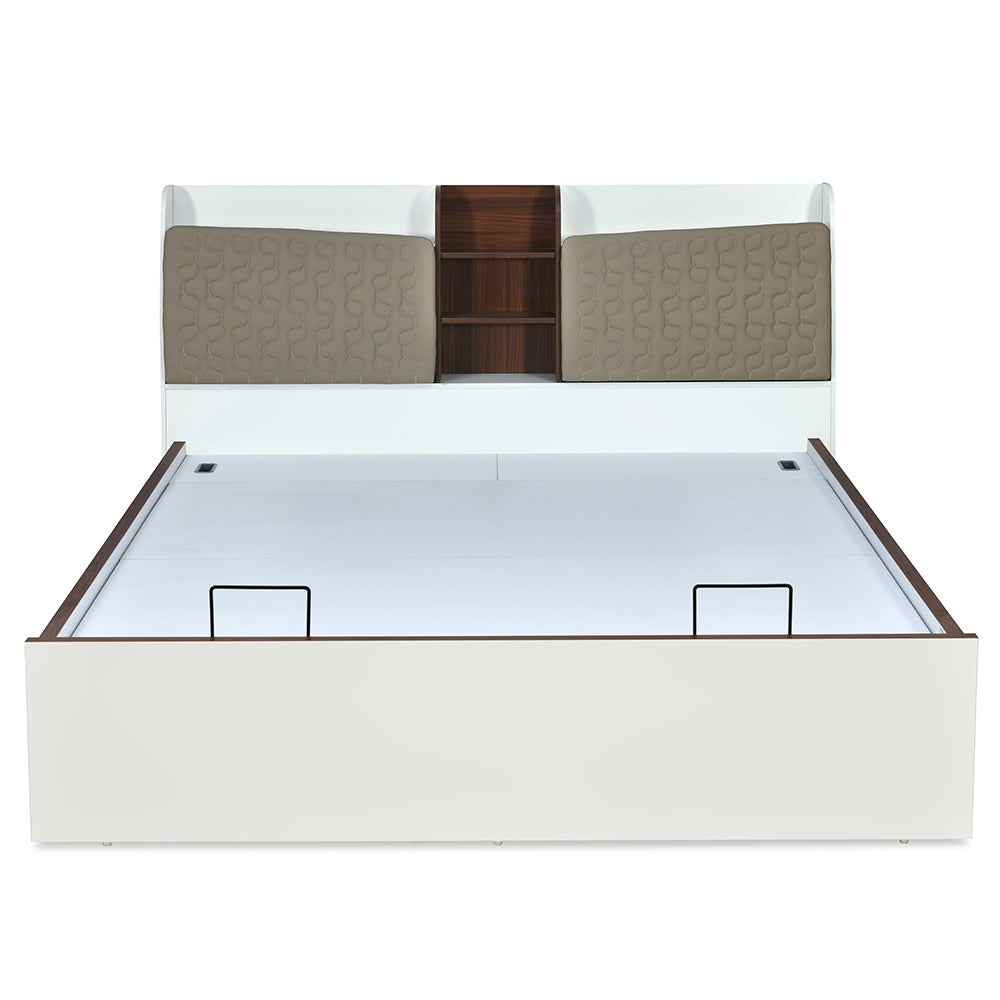 Alps Prime Bed with Semi Hydraulic Storage (White)