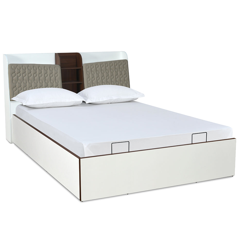 Alps Prime Bed with Semi Hydraulic Storage (White)