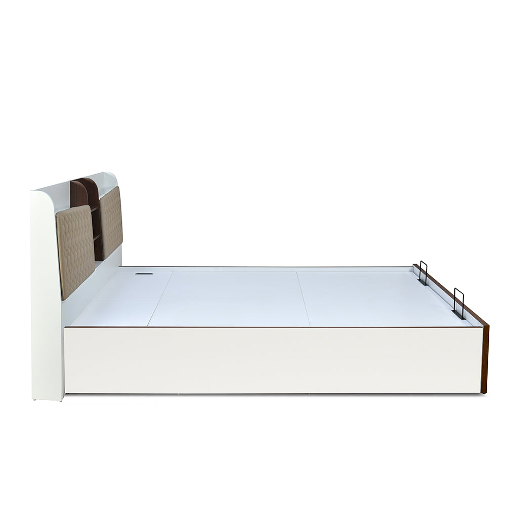 Alps Prime Bed with Semi Hydraulic Storage (White)