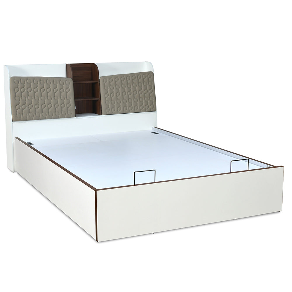 Alps Prime Bed with Semi Hydraulic Storage (White)
