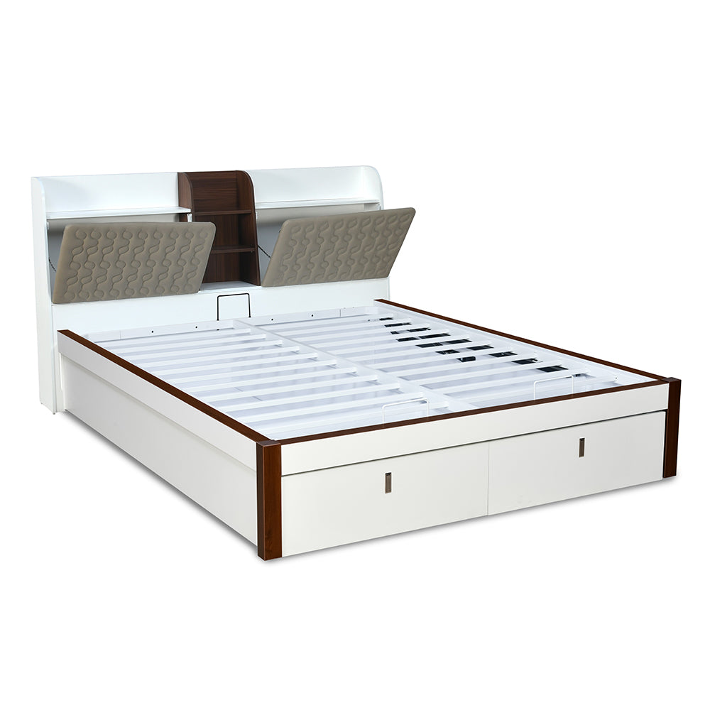 Alps Premier Bed with Hydraulic Storage (White)