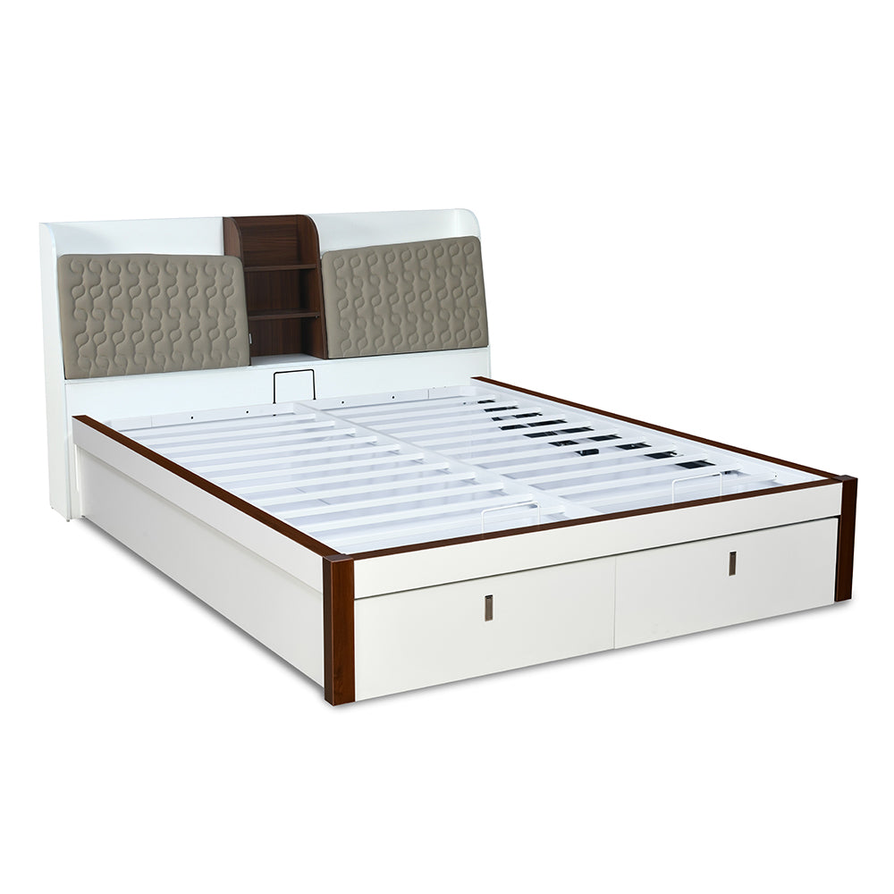 Alps Premier Bed with Hydraulic Storage (White)