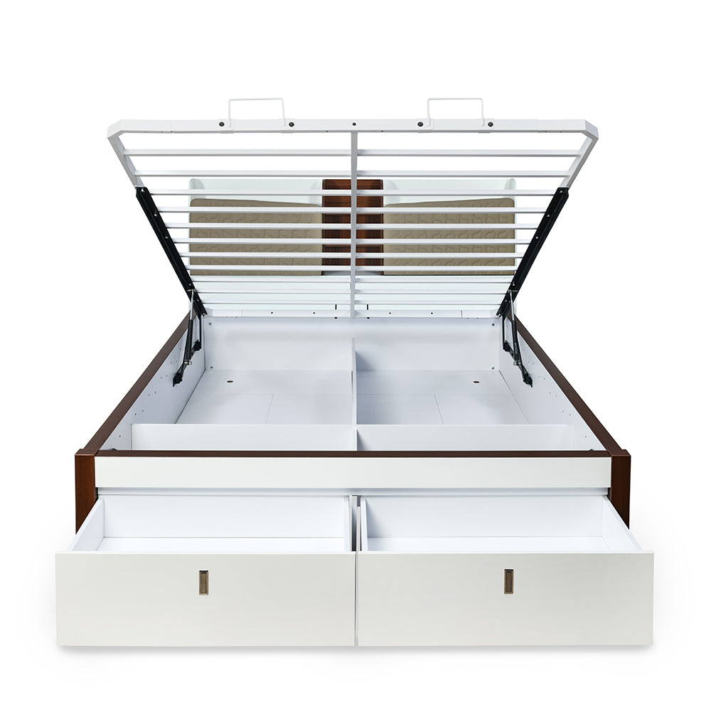Alps Premier Bed with Hydraulic Storage (White)