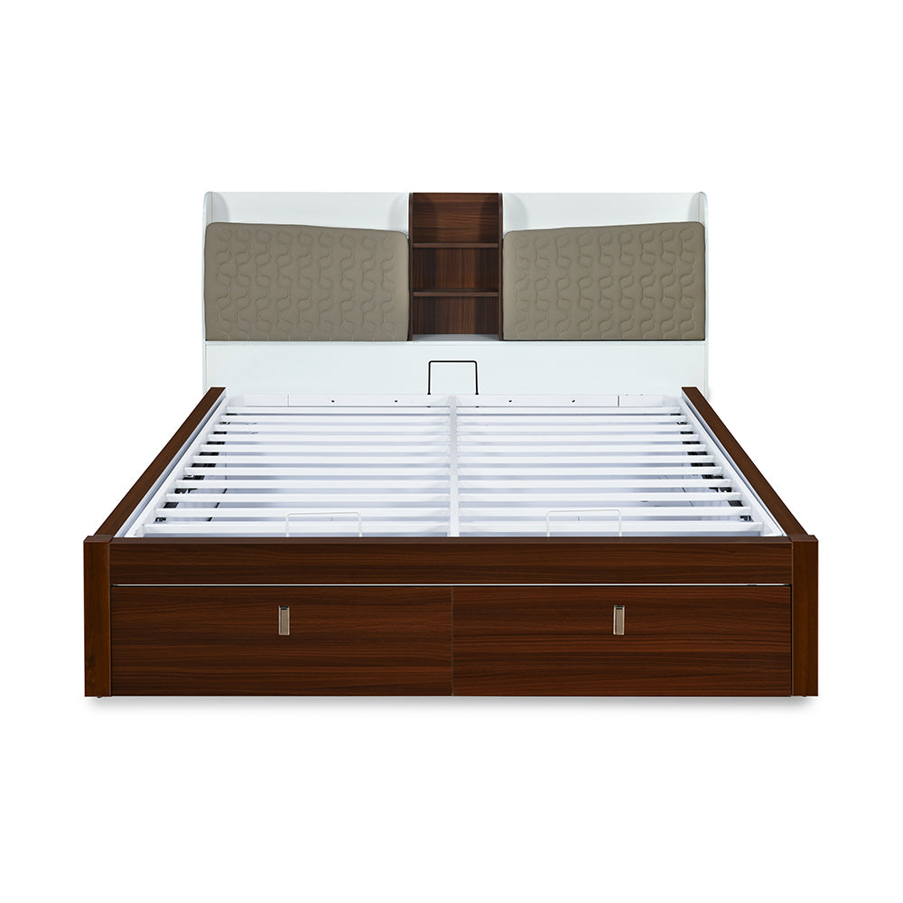 Alps Premier Bed with Hydraulic Storage (Walnut)