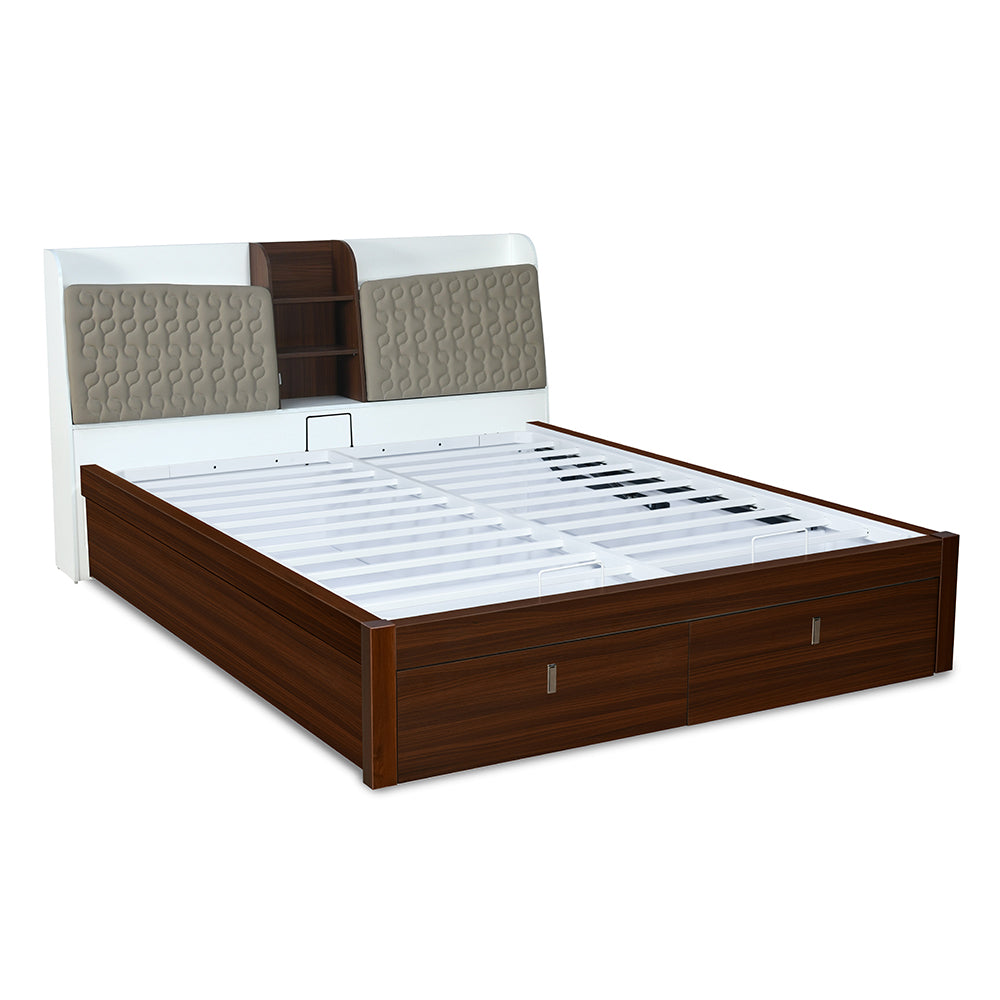 Alps Premier Bed with Hydraulic Storage (Walnut)