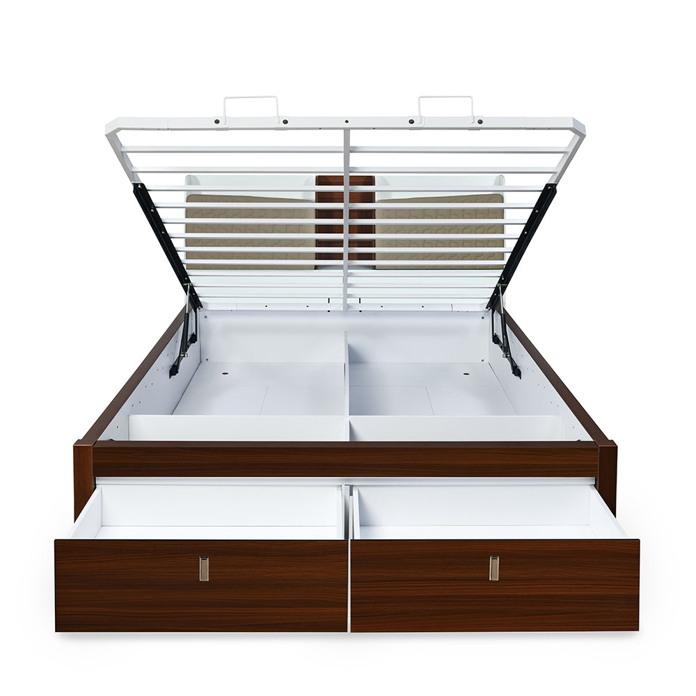 Alps Premier Bed with Hydraulic Storage (Walnut)