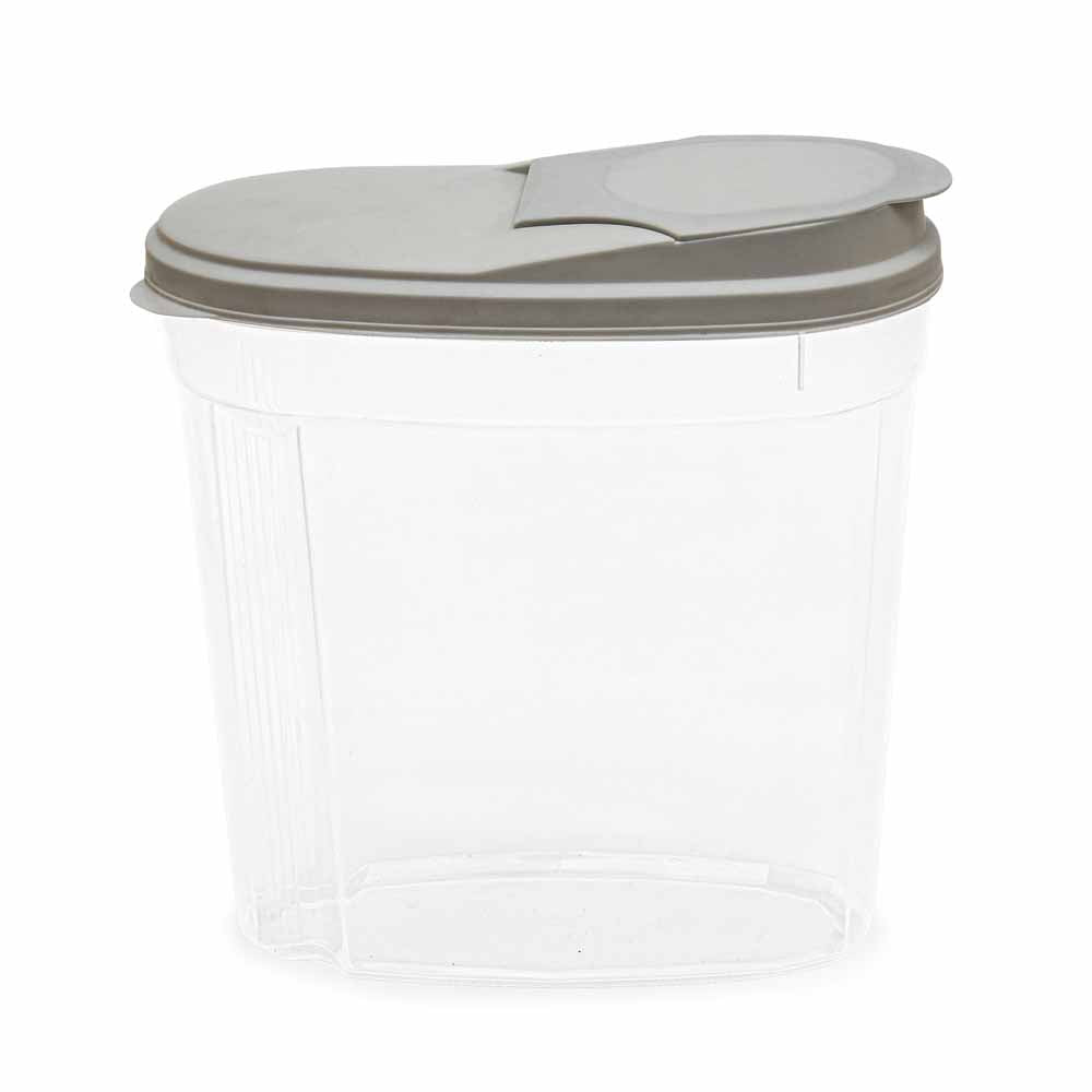 Nilkamal Polypropylene Kitchen Grocery Storage Container 5 3 L Transparent Grey