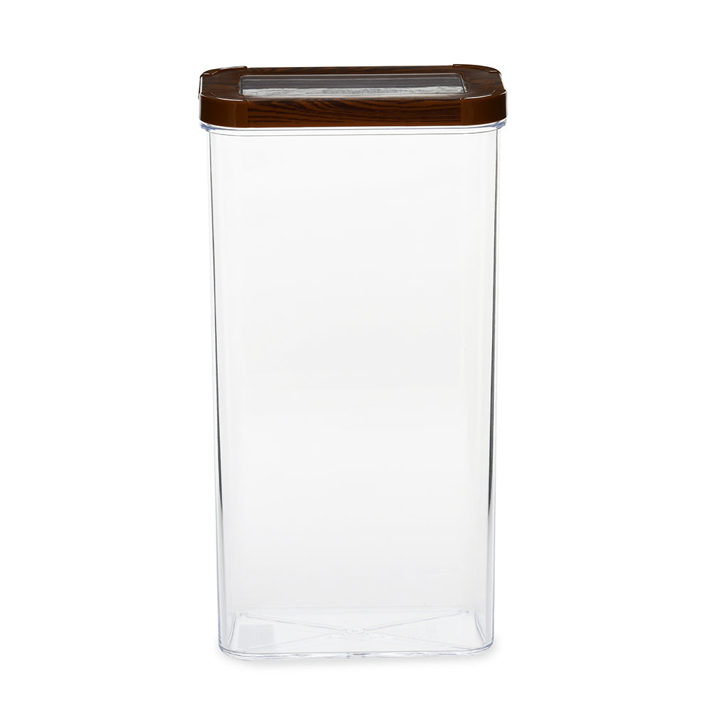 Multipurpose Rectangular 3000 ml Cannister Storage Container (Brown)