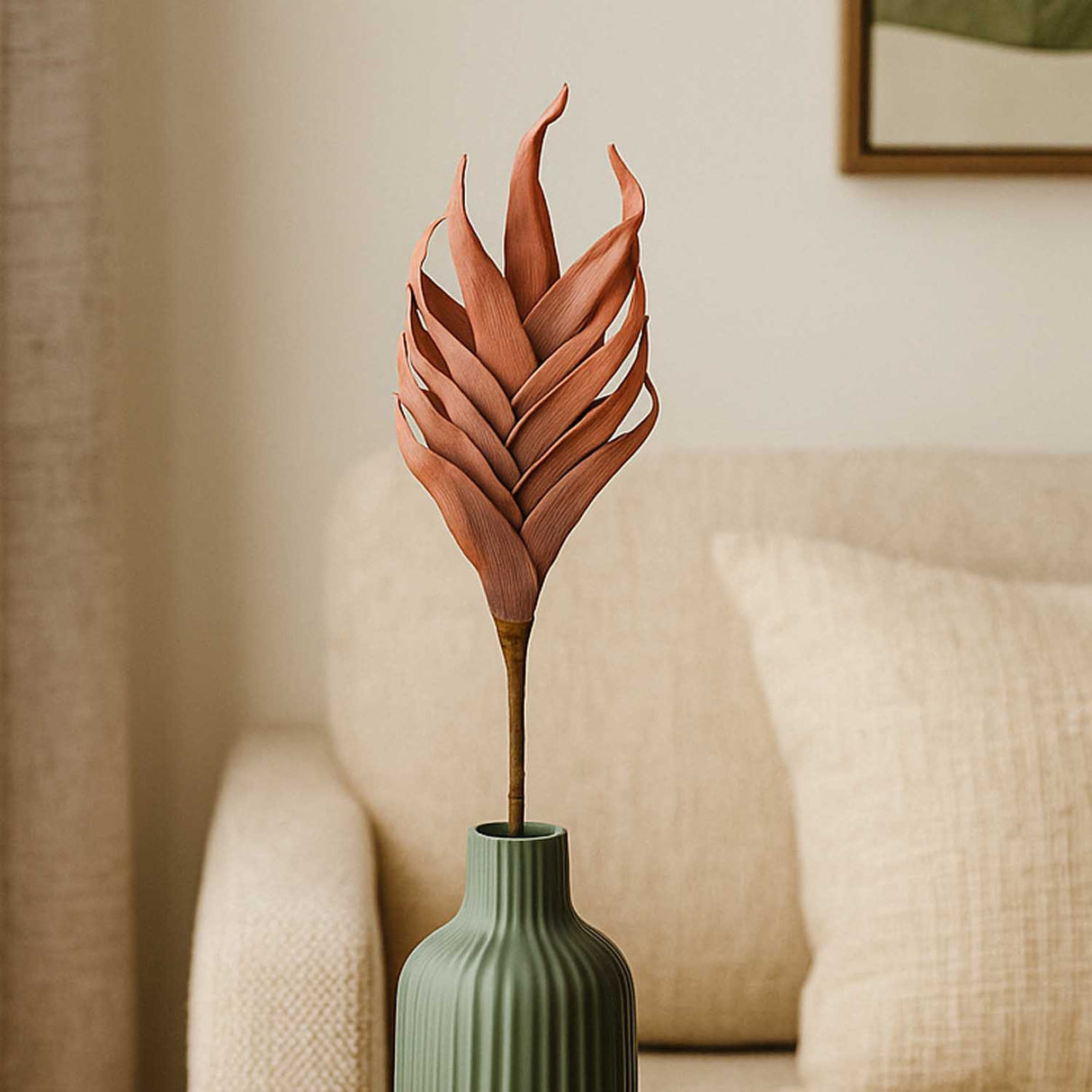 Artificial Heliconia Filler Stick- Coral