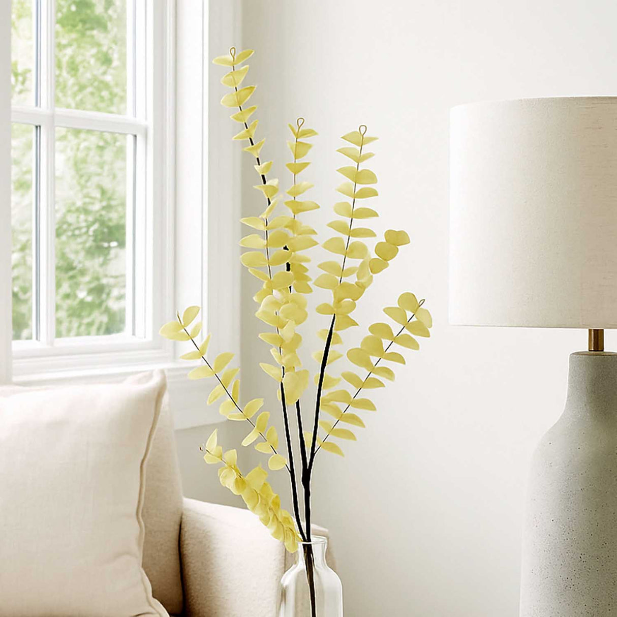 Artificial Eucalyptus Filler Stick - Off-white