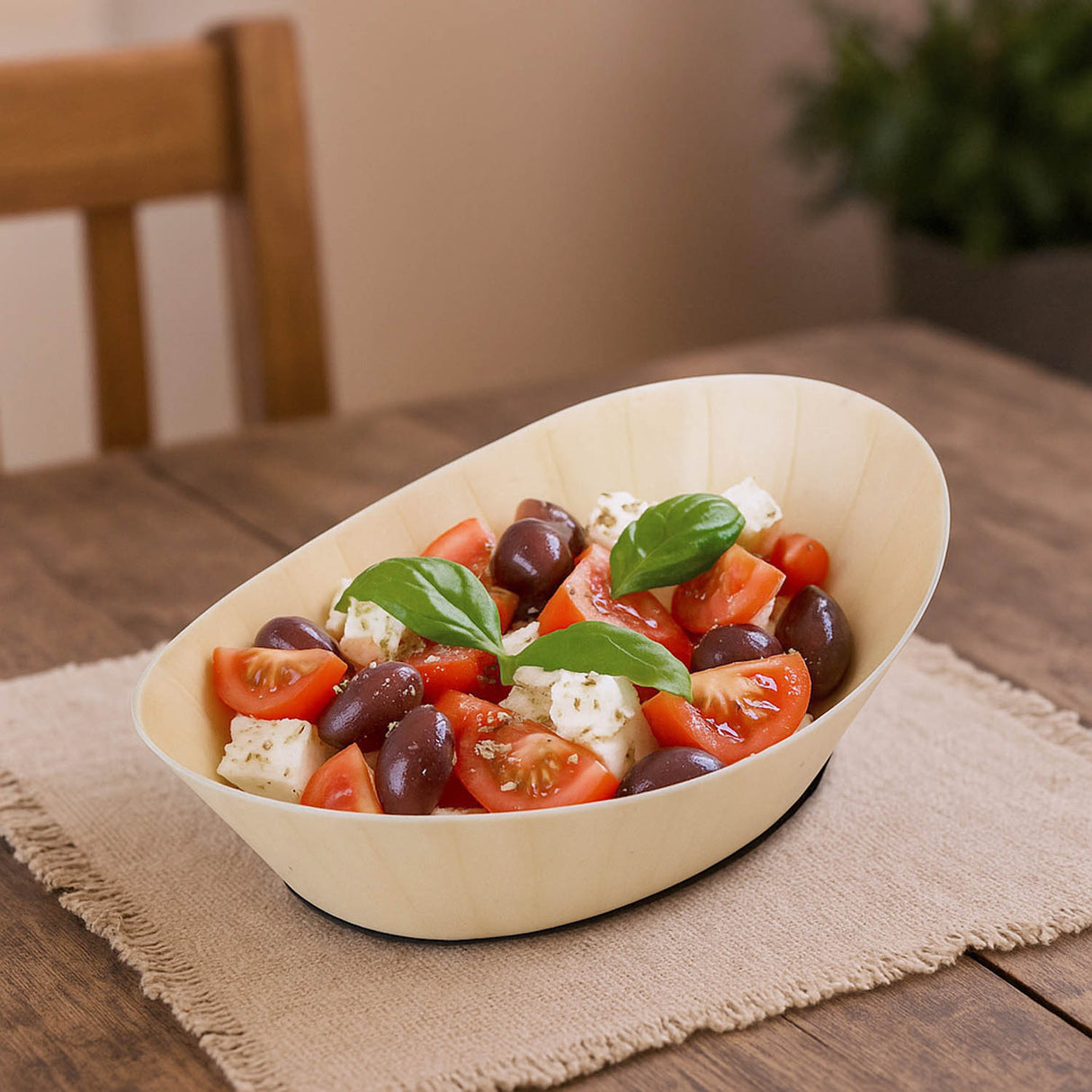 Boat Shaped Serving Platter Small- Cream
