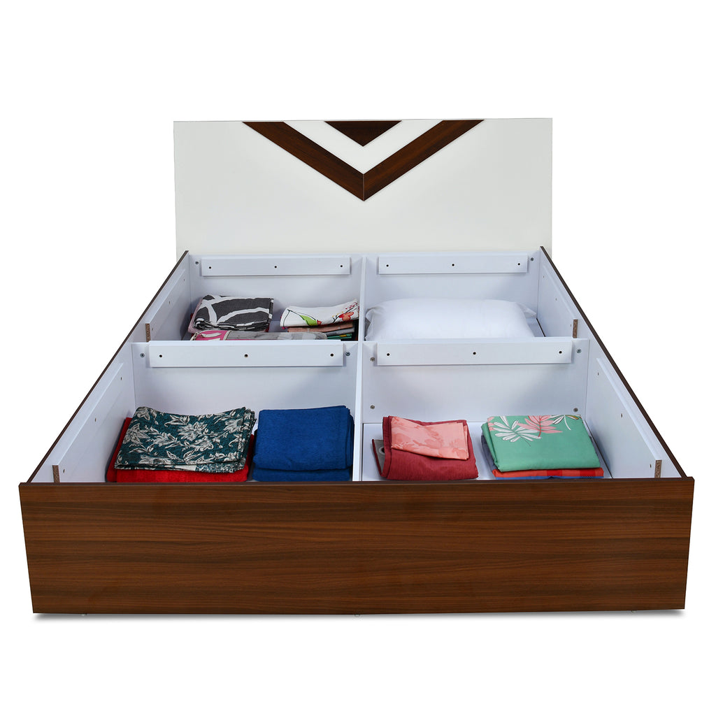 Orion Max Bed with Box Storage (Walnut)