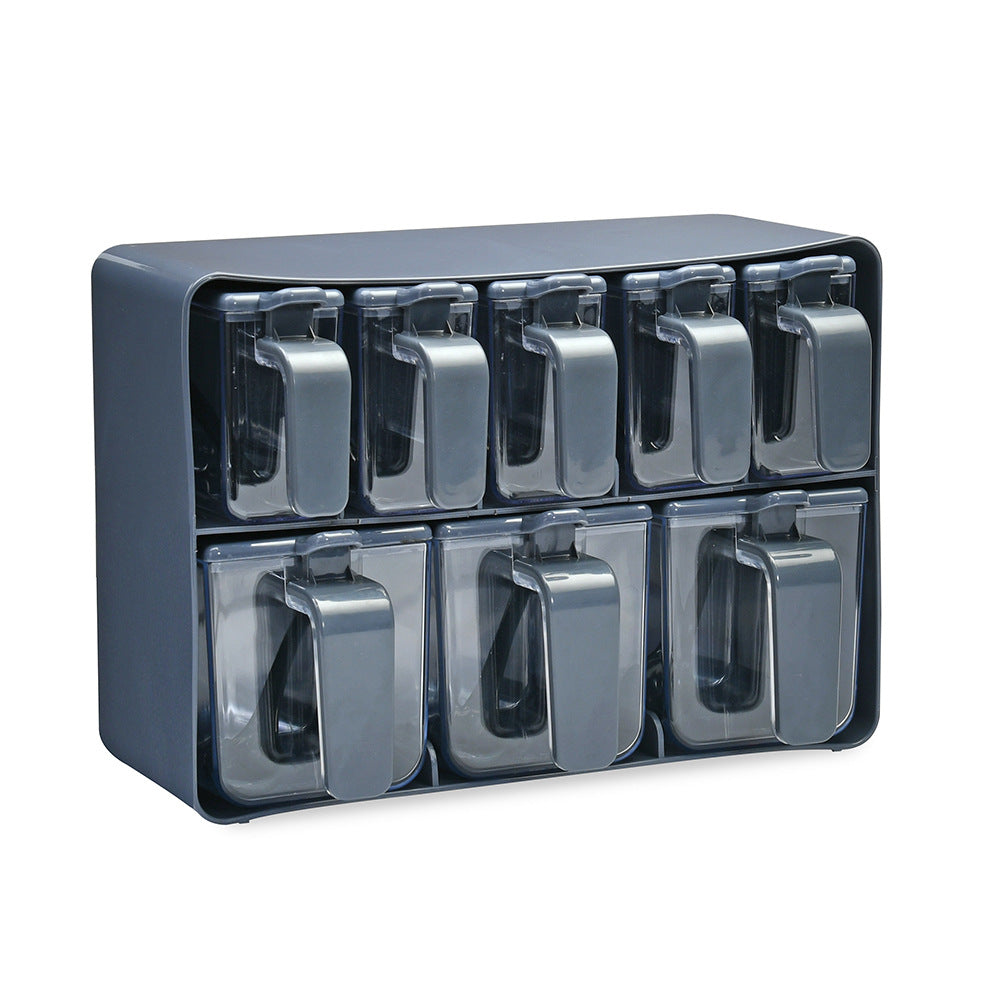 Nilkamal Kitchen Condiment Spice Container Set Of 8 690 Ml Grey