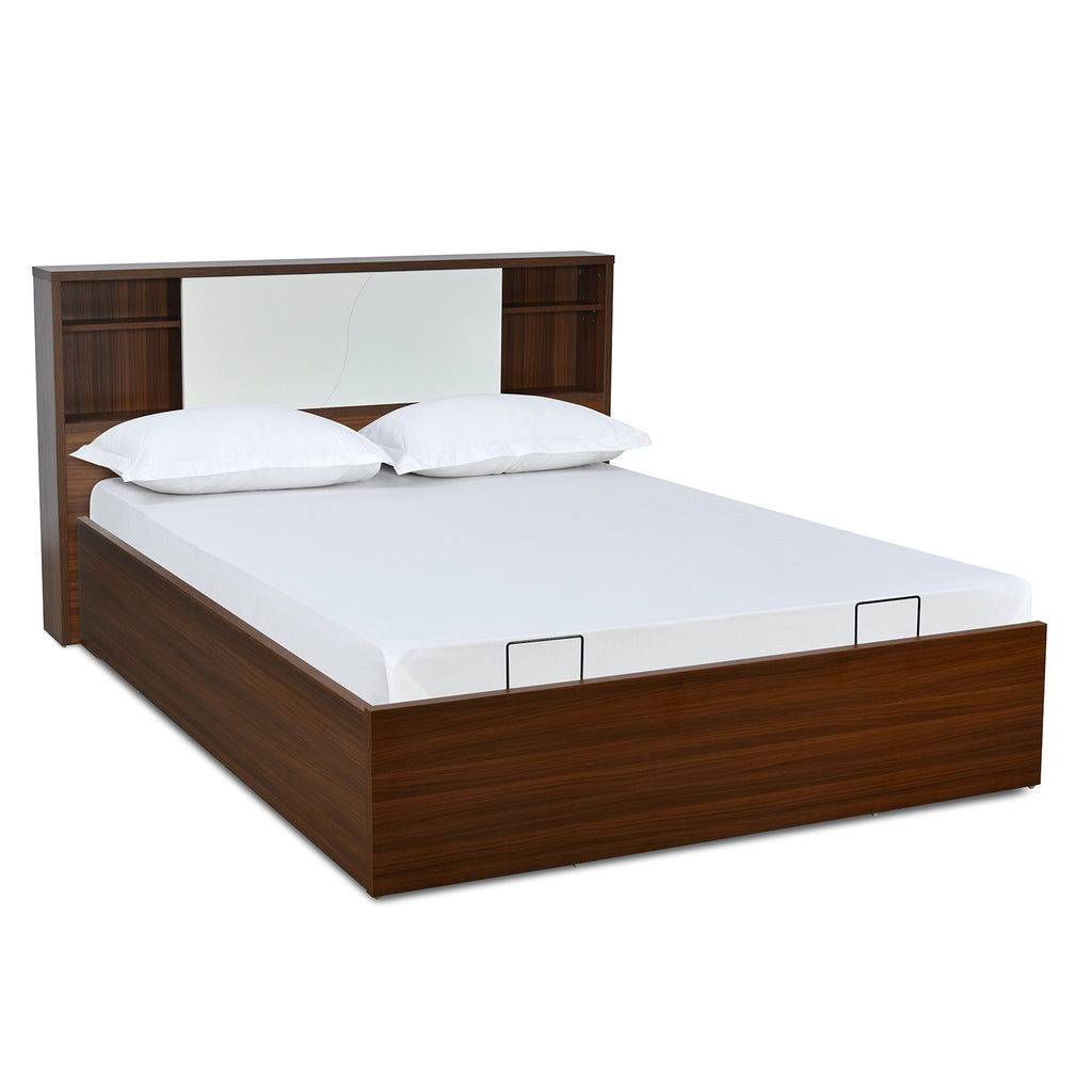 Malcom Prime Bed with Semi Hydraulic Storage (Walnut)