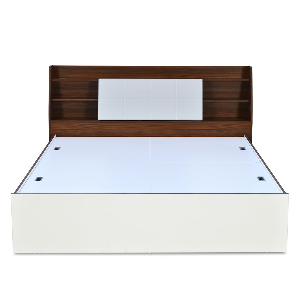 Ornate Max Bed with Box Storage (White)
