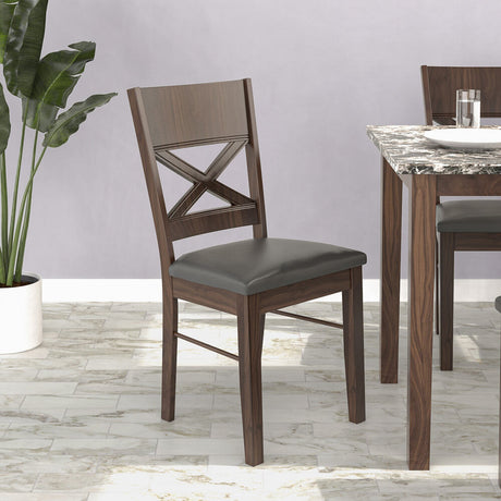 Nilkamal Adrian Dining Chair (Dark Walnut)