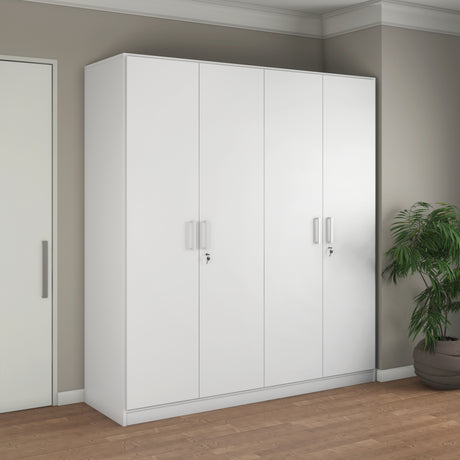 Max 4 Door Wardrobe (Frosty White) - Main View