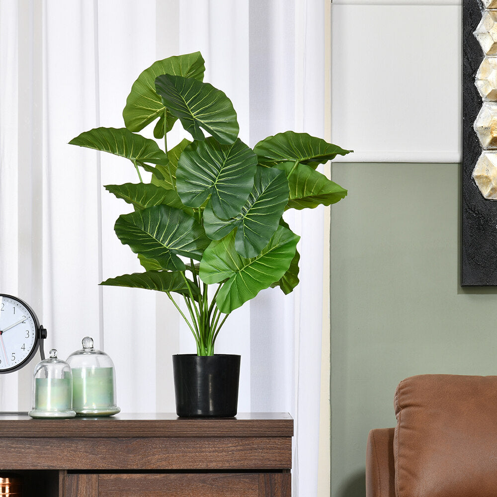 Nilkamal Tropicana Fairy Taro Artificial Potted Plant Green