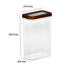 Multipurpose Rectangular 2500 ml Cannister Storage Container (Brown)