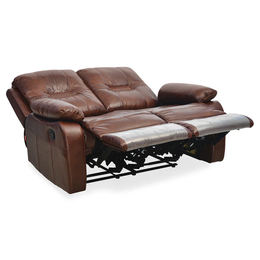 Wilson 2 Seater Sofa with Manual Recliner- Caramel