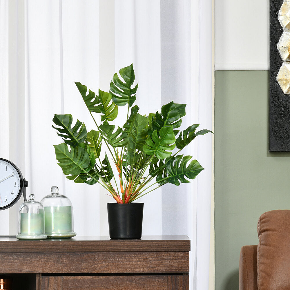 Nilkamal Tropicana Turtle Leaf Artificial Potted Plant 50 Cm Green