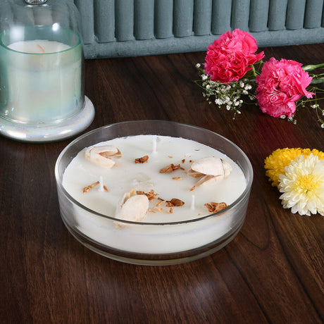 Nilkamal Arias by Lara Dutta Wild Lotus and Freesia Lily Scented Bowl Candle (White)